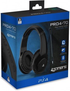 4Gamers PRO4-70 Wired Stereo Gaming Headset Black [PS4]