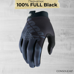 Велоперчатки 100% Airmatic gloves - Full Black (Размер M)